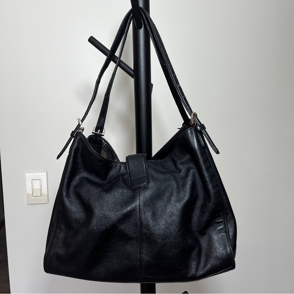 Coach Madison Carlyle Black Leather Slouch Shoulder Bag Turnlock | 32221 - Picture 3 of 15